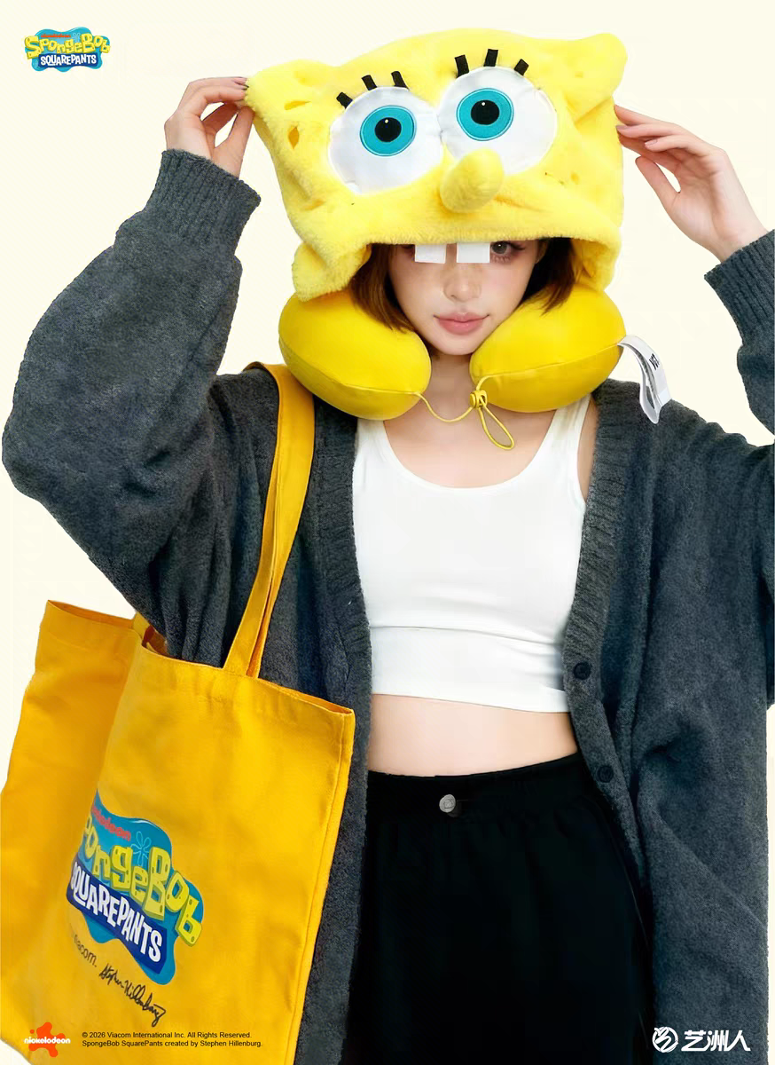 Travel Accessories Neck - SpongeBob SquarePants Bikini Bottom Residents Hooded