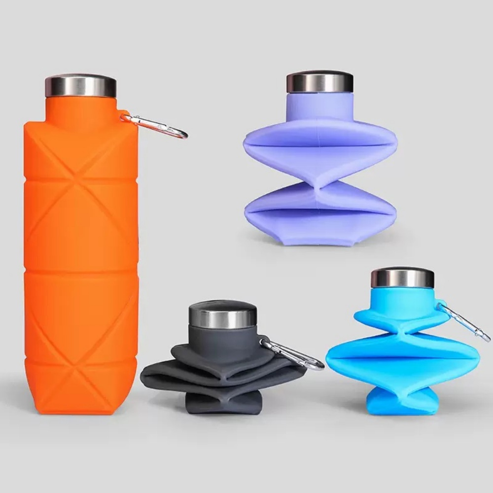 Water Bottle Collapsible - 700ML Collapsible Water Bottle Leakproof Valve