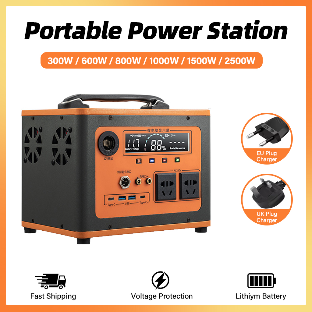 Travel Accessories Electronics - Portable Power Station 300/600/800/1000/1500/2500W Generator Storage