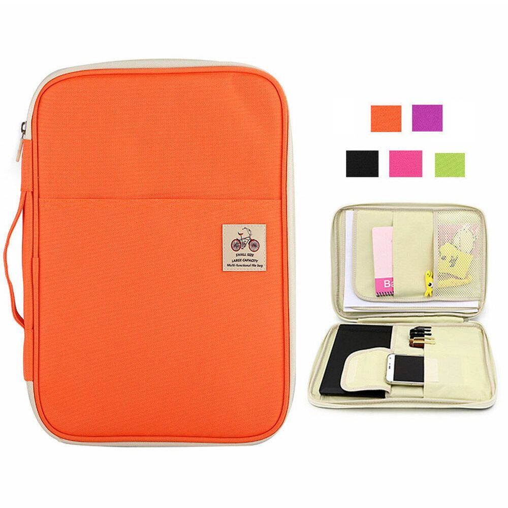 Travel Ziplock Bags - Travel A4 Portfolio Zipped Conference Folder