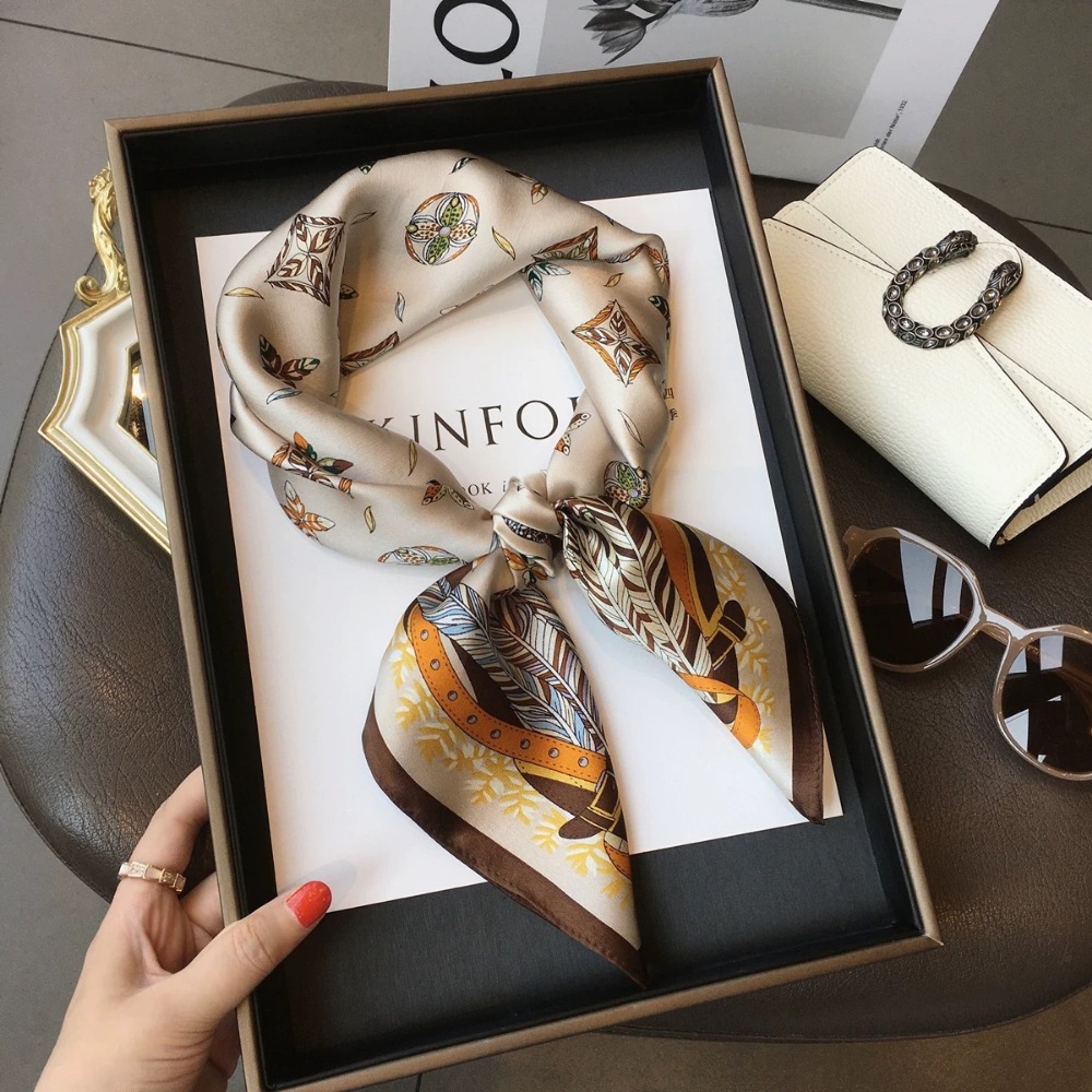 Travel Accessories Neck - Fashion Satin Square Scarf for Women
