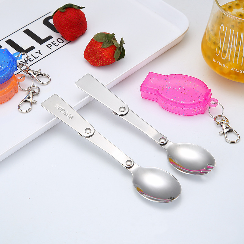 Travel Accessories And Gadgets - 304 Stainless Steel Folding Spoon Outdoor