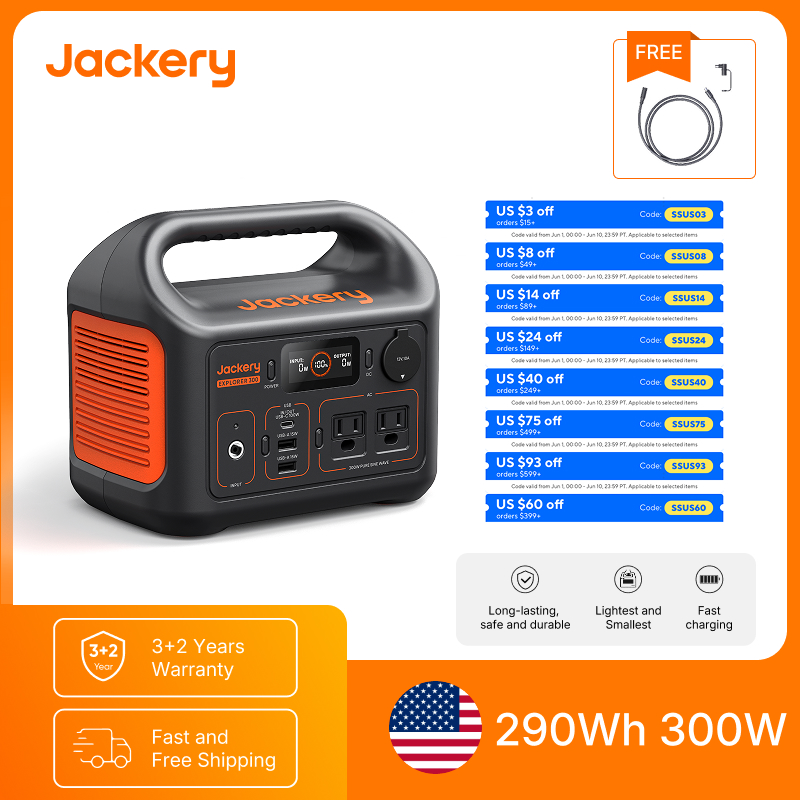 Travel Accessories Electronics - Jackery Portable Power Station Explorer 300New