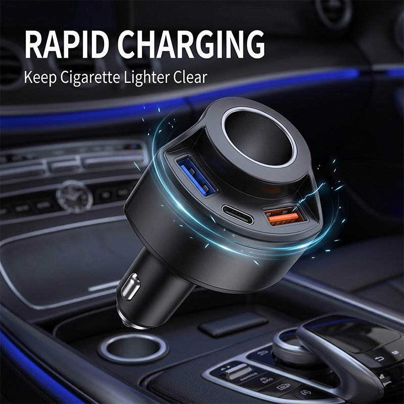 Travel Plug Type C - Fast Charging Multi Port Vehicle Power