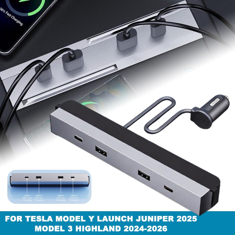 Travel Plug Type C - Center Console Car Adapter Multi Port