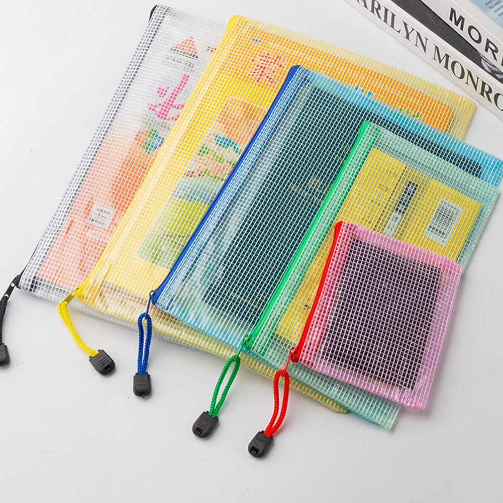 Travel Ziplock Bags - 10Pcs Mesh Zipper Pouch A5 A6