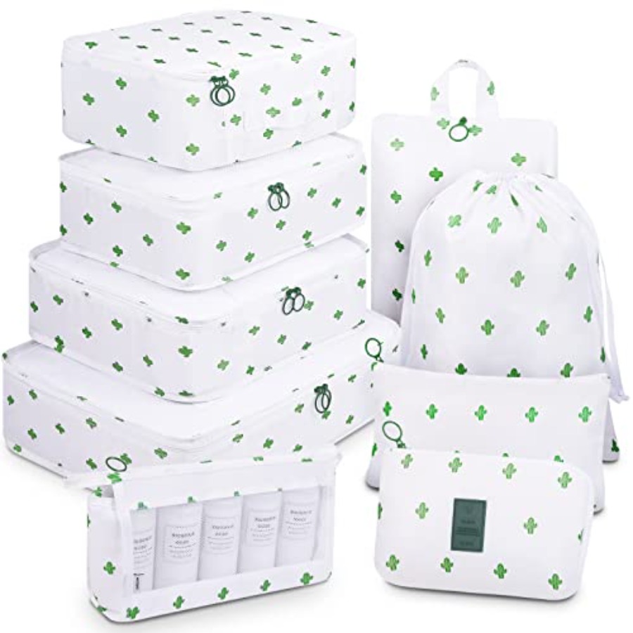 Travel Accessories Electronics - 9 Set Packing Cubes with Shoe