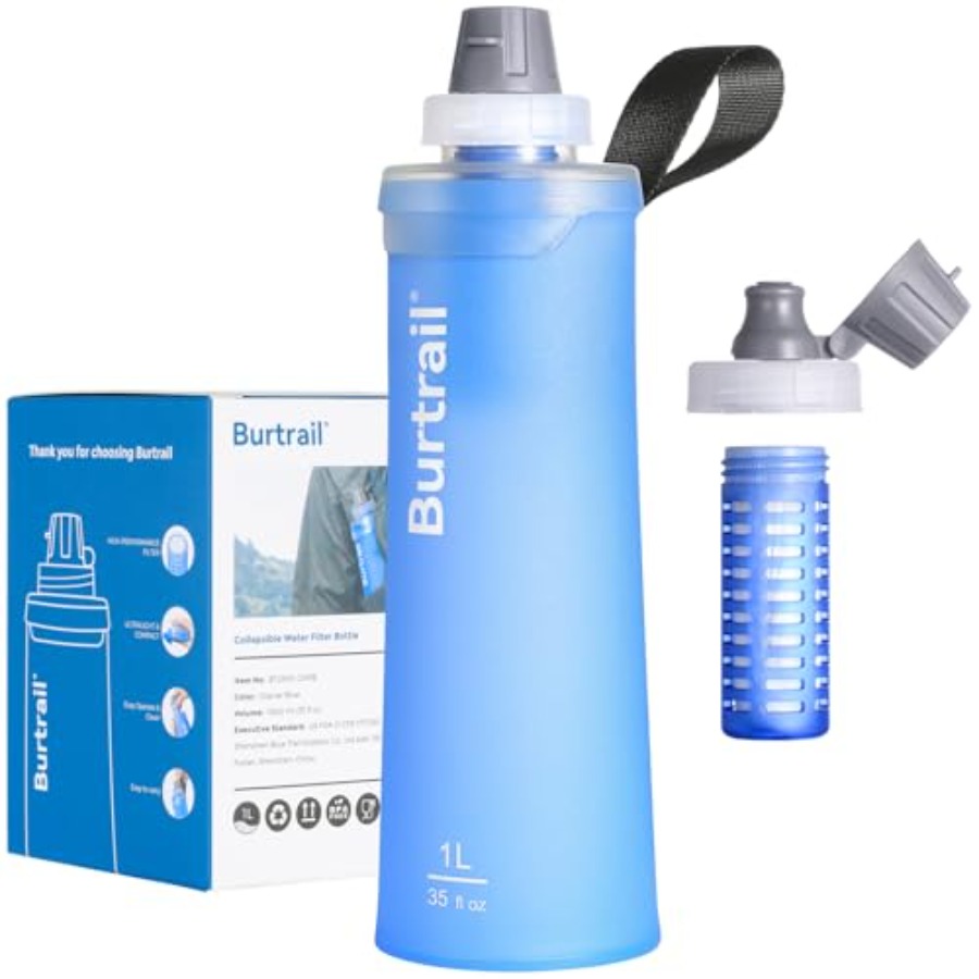 Water Bottle Collapsible - Outdoor Water Filter Bottle BPA-Free Ultralight