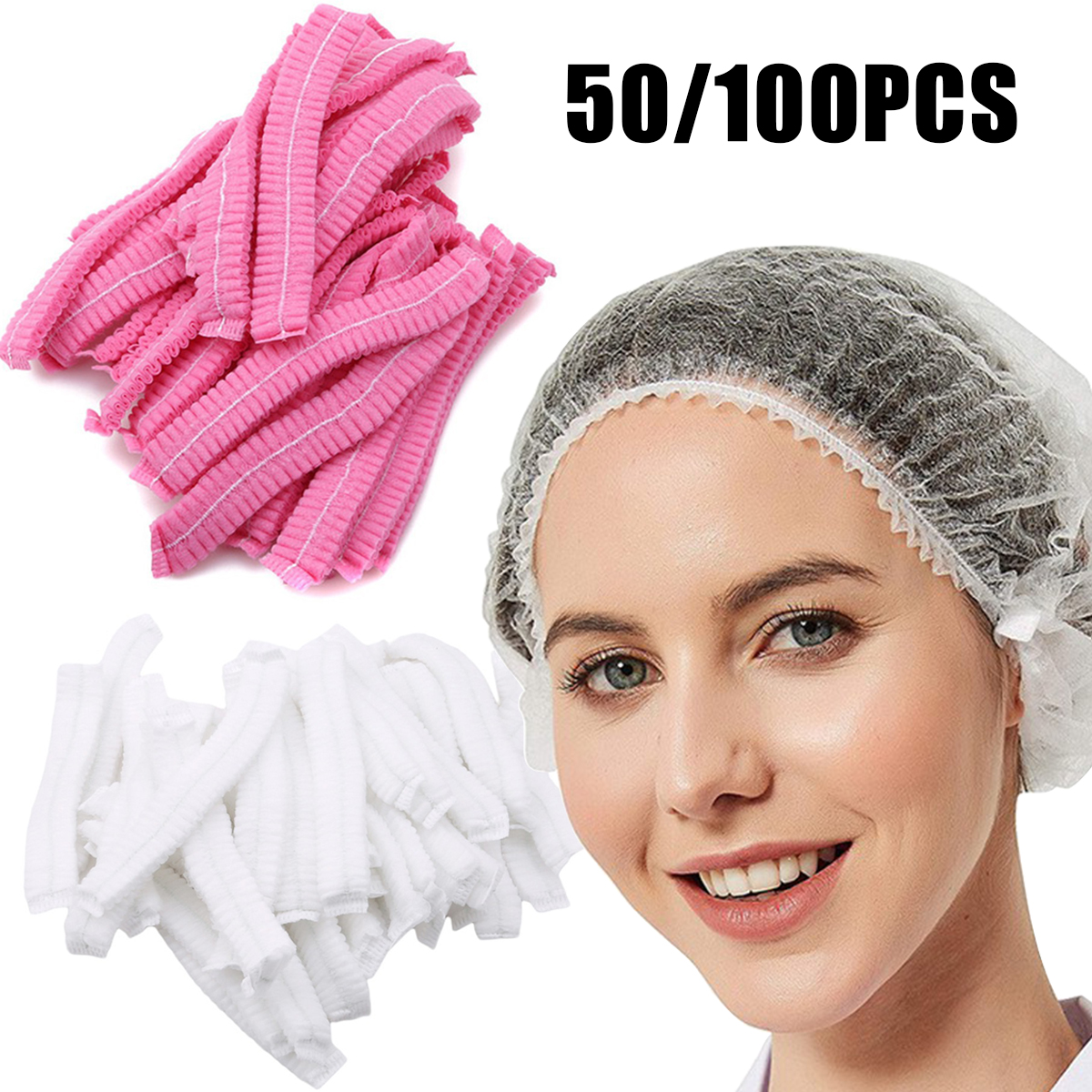 Travel Accessories And Gadgets - 50/100PCS Waterproof Hair Nets Shower Cap