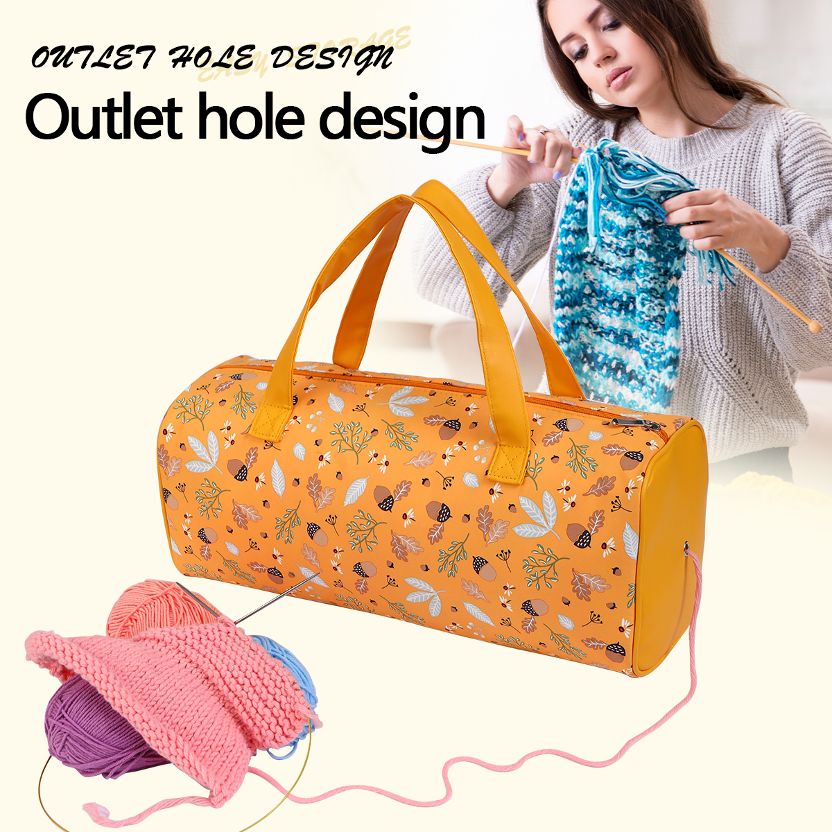 Travel Accessories To Sew - Portable Yarn Crochet Hooks Storage Bag