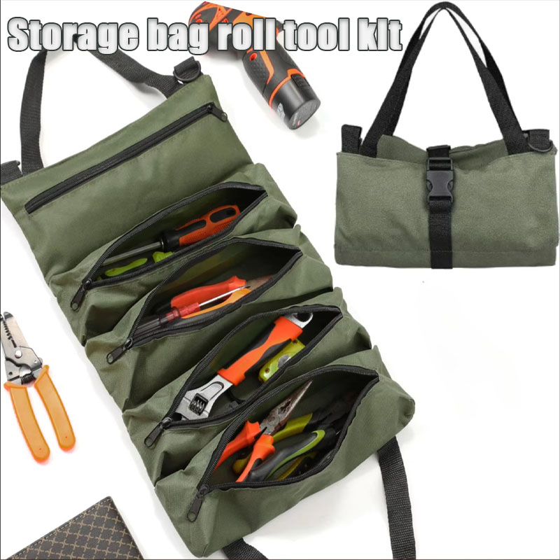Travel Router Accessories - 1-4PCS Roll Up Multi Pocket Oxford