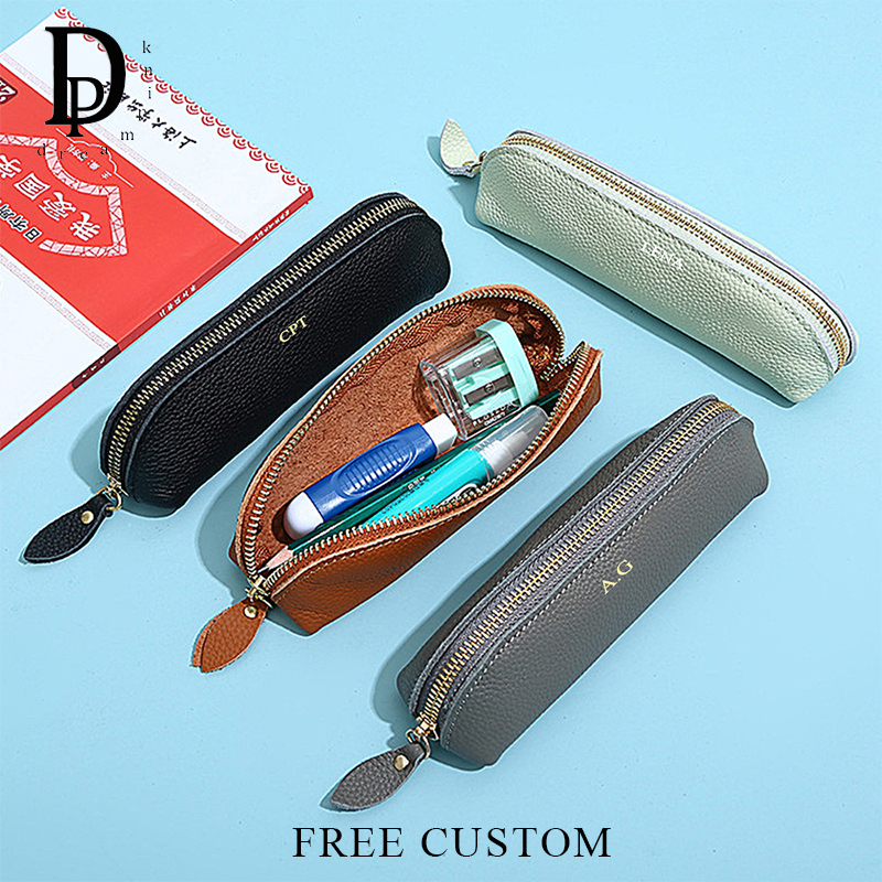 Travel Ziplock Bags - Cowhide Luxury Business Pen Pouch Custom