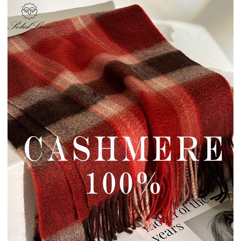 100% Cashmere Scarf   Plaid  W - Travel Accessories Neck のレビューと価格