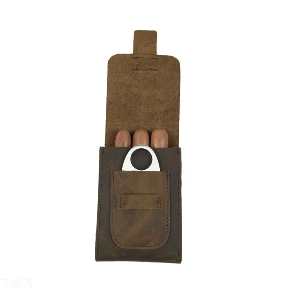 Genuine Leather Cigar Case 3 C - Travel Accessories Gifts For Men のレビューと価格