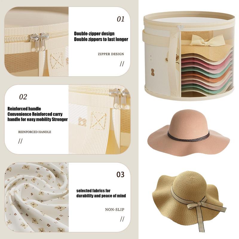 Round Hat Box Hat Storage Box  - Travel Accessories Organiser のレビューと価格