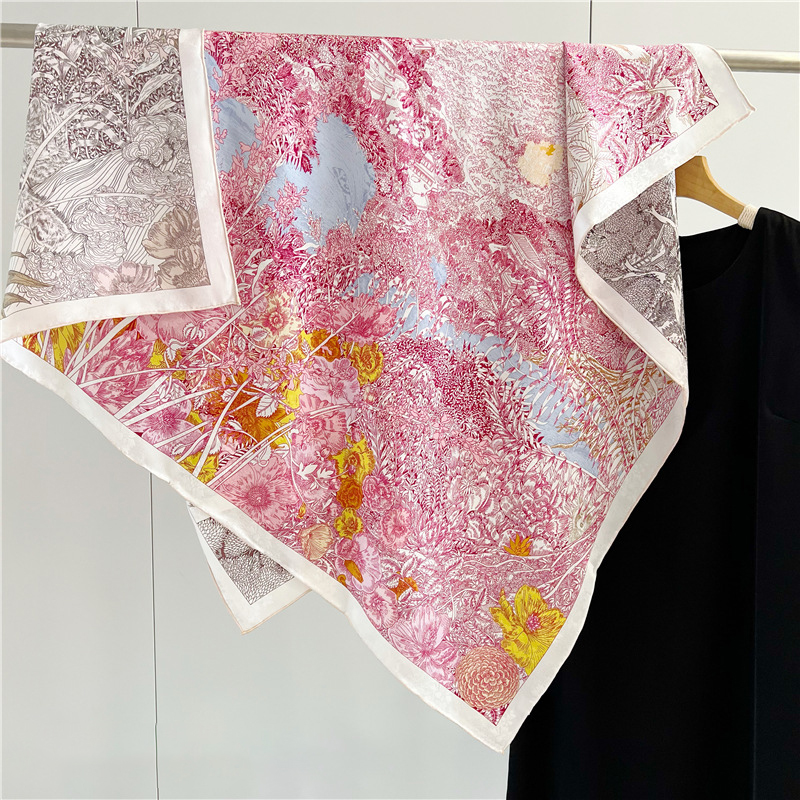 Mulberry Silk Scarf Double Fac - Travel Accessories Neck のレビューと価格
