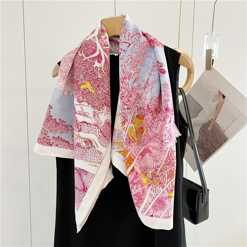 Mulberry Silk Scarf Double Fac - Travel Accessories Neck のレビューと価格