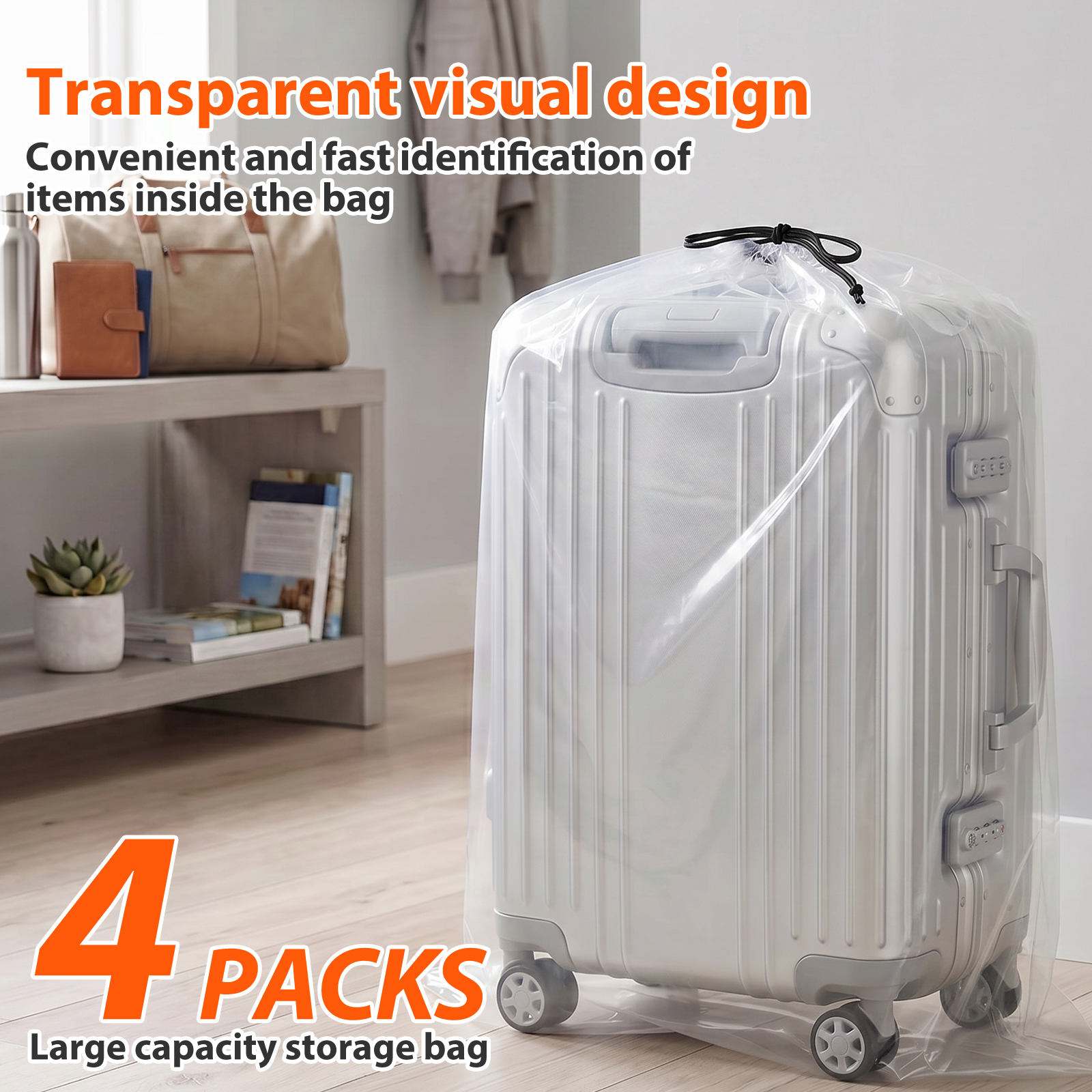 4 Pcs Suitcase Dust Cover Clea - Travel Accessories Organiser のレビューと価格