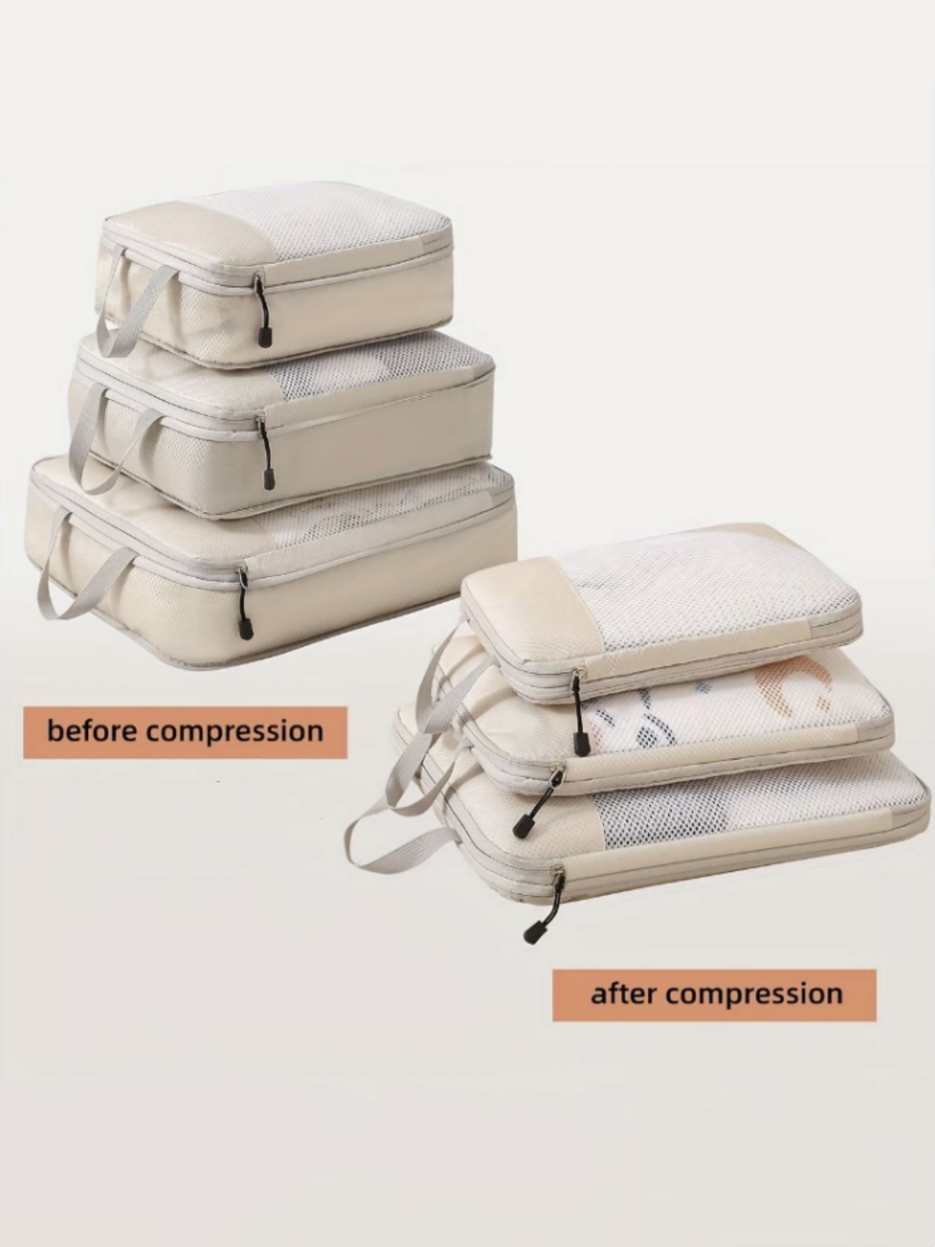 Set of 3 Compressible Packing  - Travel Accessories Organiser のレビューと価格