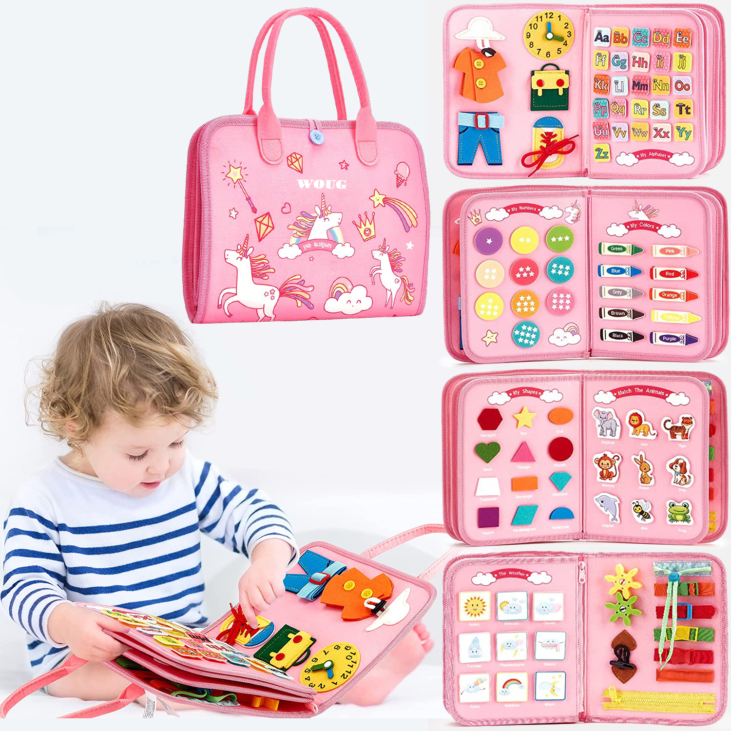Montessori Toys Busy Board Tod - Travel Accessories Toddler のレビューと価格