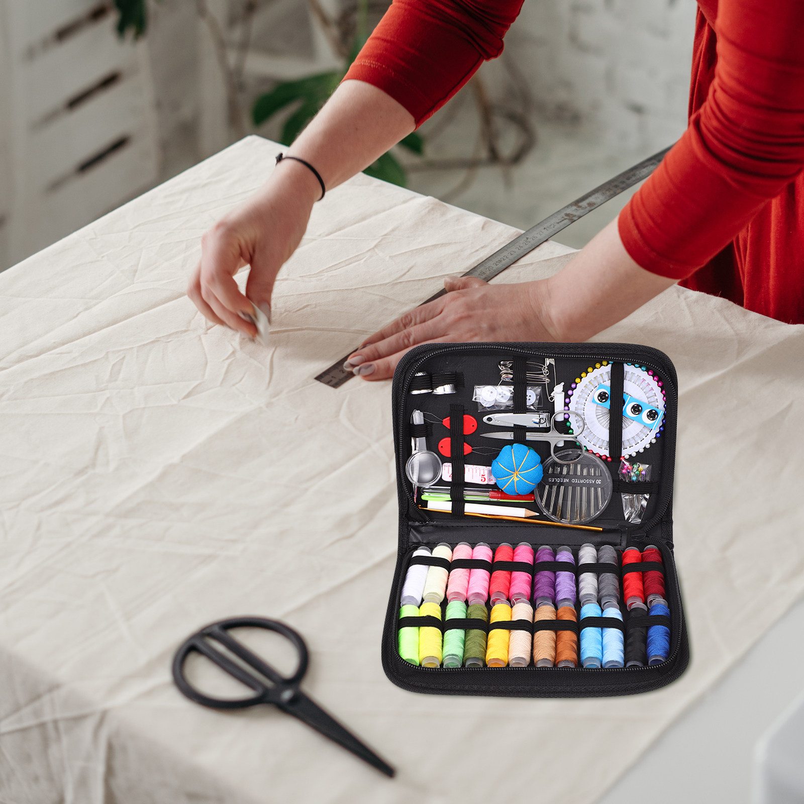 1Set Multifunctional Sewing Ki - Travel Accessories To Sew のレビューと価格