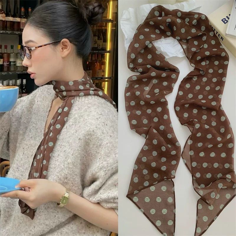 Women Brown Polka Dot Printed  - Travel Accessories Neck のレビューと価格