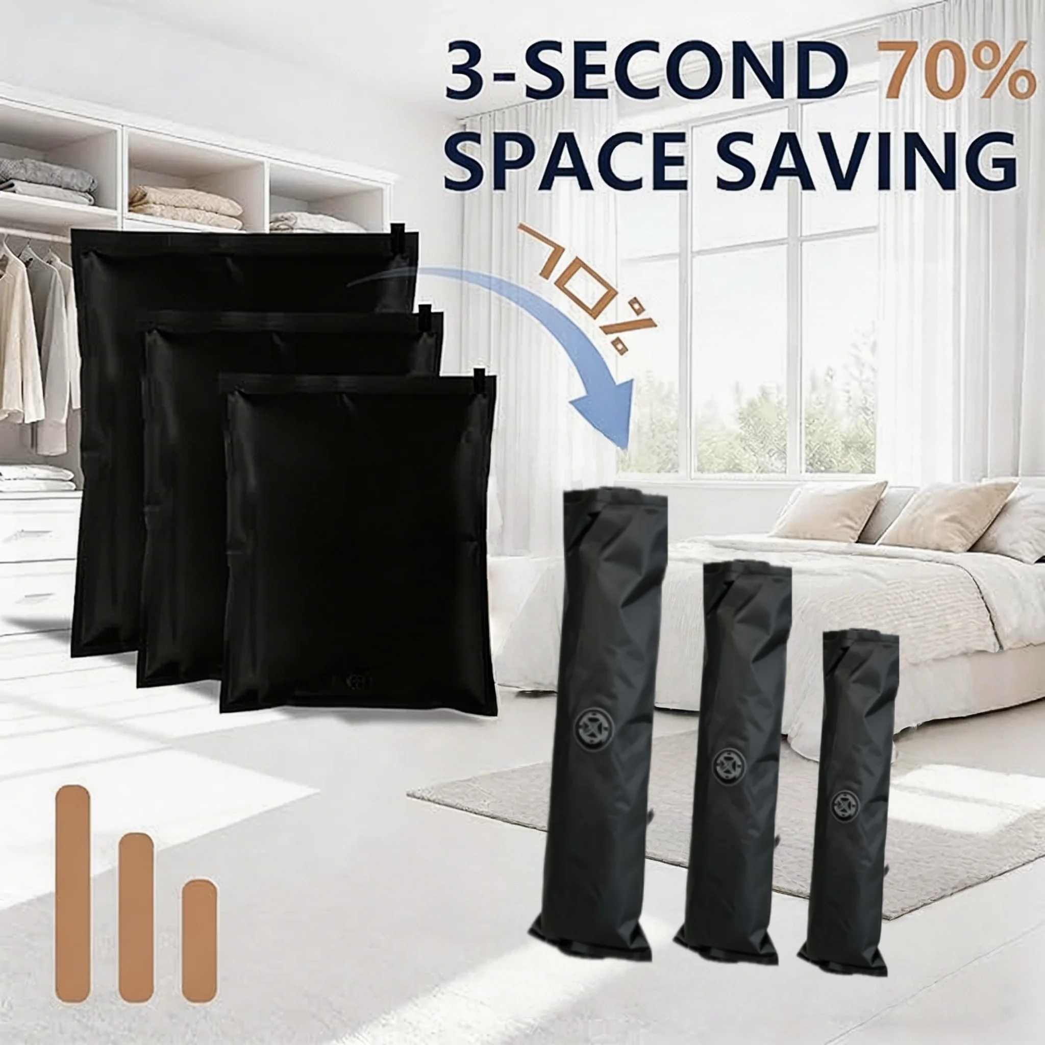 Oxford Fabric Roll Up Vacuum B - Travel Accessories Organiser のレビューと価格