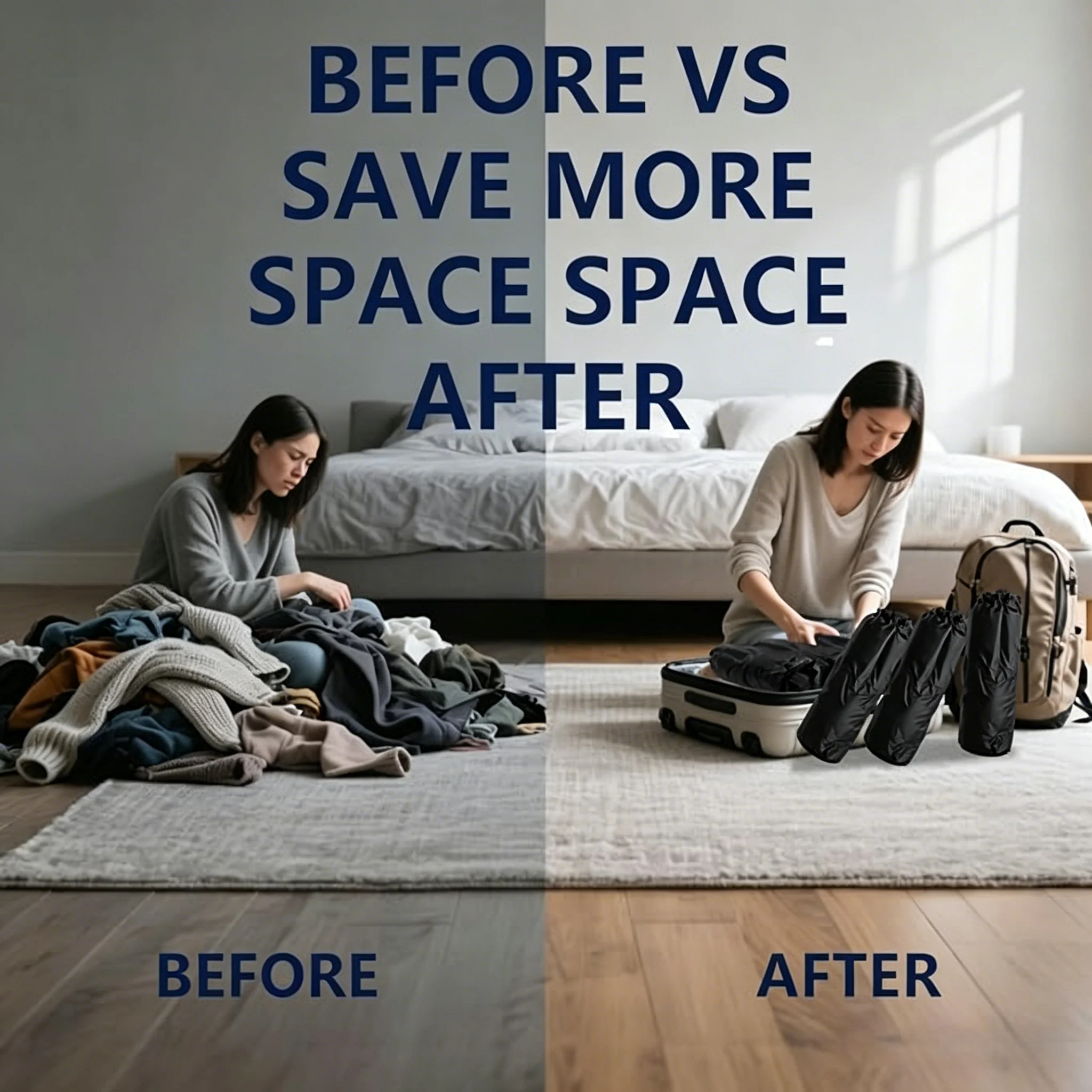 Oxford Fabric Roll Up Vacuum B - Travel Accessories Organiser のレビューと価格