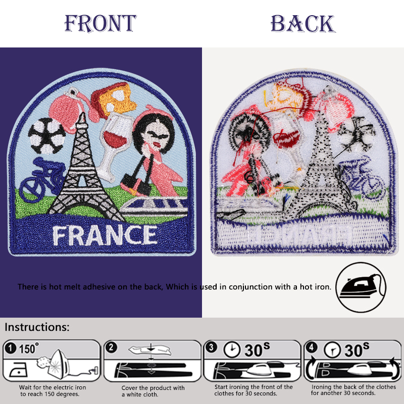 3Pcs European Country Art Embr - Travel Accessories Greece のレビューと価格