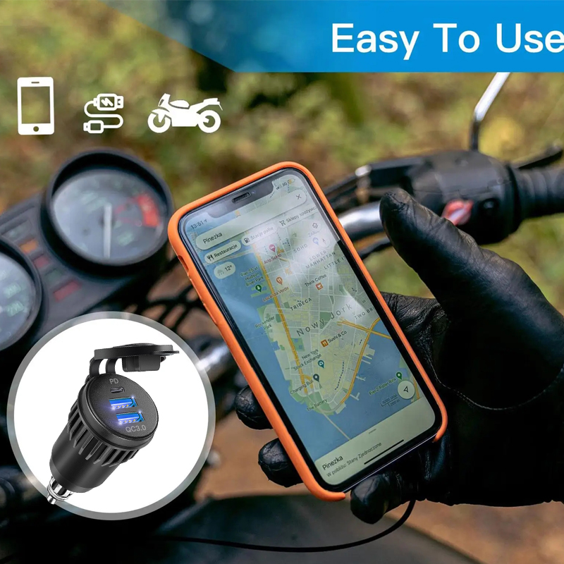 Motorcycle Waterproof Charger  - Travel Plug Type C のレビューと価格