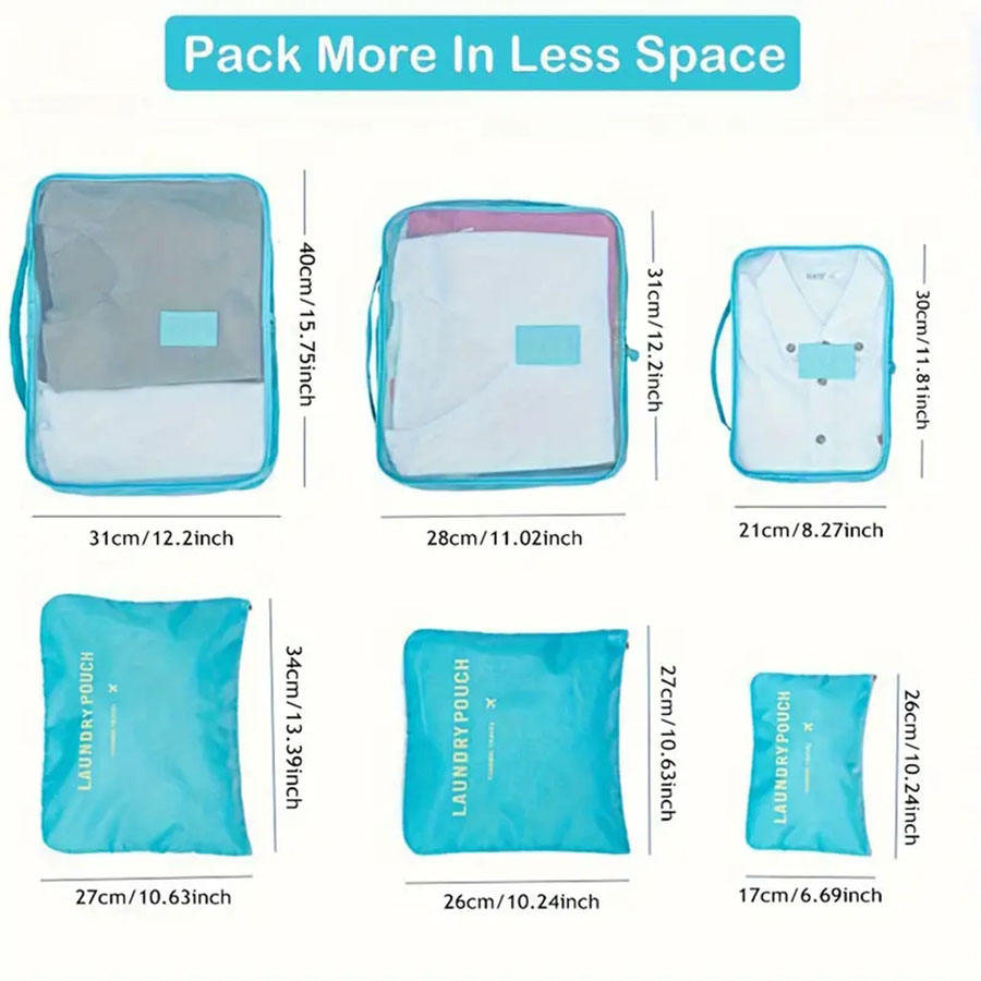 6pcs Travel Organizer Storage  - Travel Accessories Organiser のレビューと価格