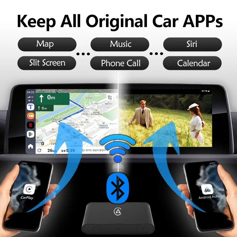 New 2 In1 Carplay& Android Aut - Travel Plug Type C のレビューと価格