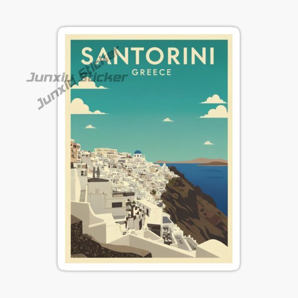 SANTORINI GREECE Car Stickers  - Travel Accessories Greece のレビューと価格