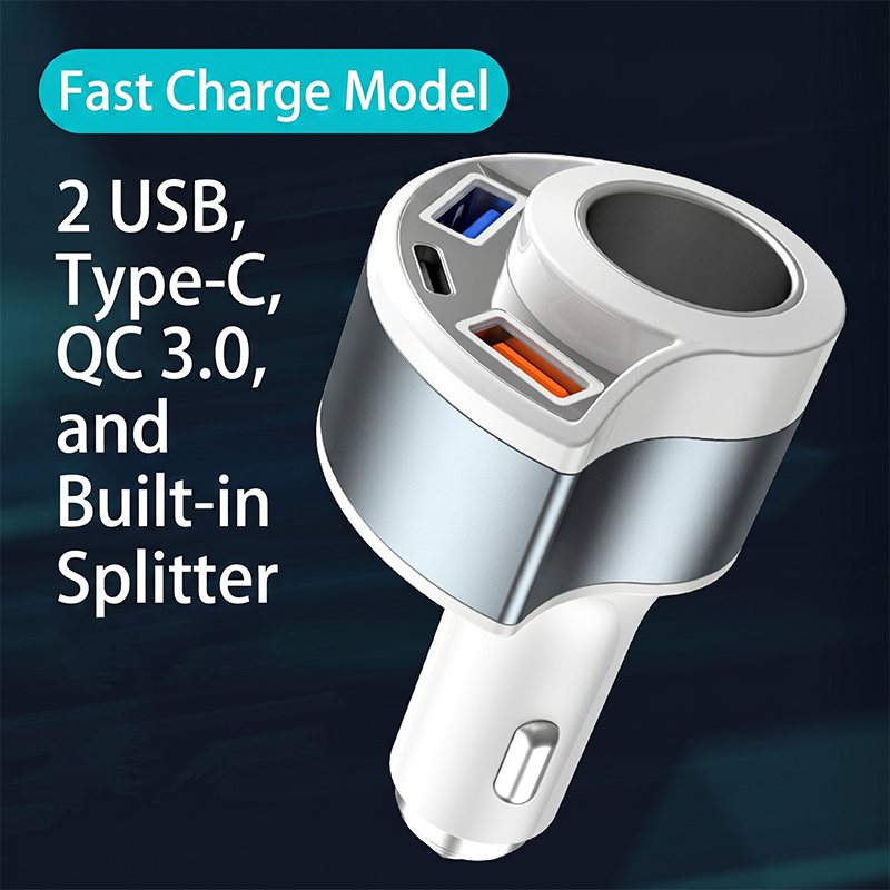 Fast Charging Multi Port Vehic - Travel Plug Type C のレビューと価格