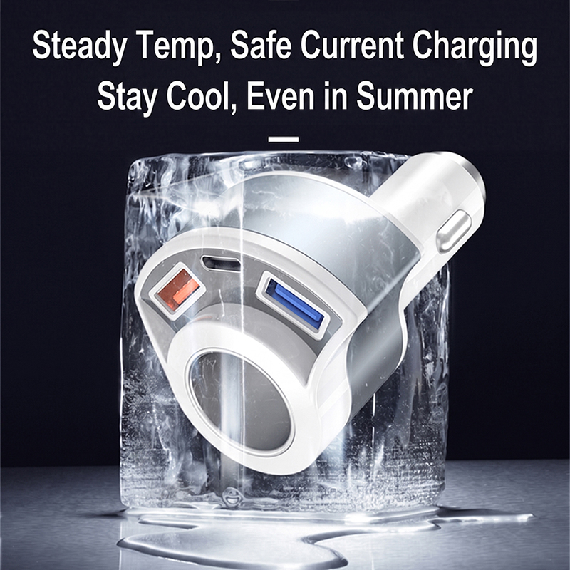 Fast Charging Multi Port Vehic - Travel Plug Type C のレビューと価格