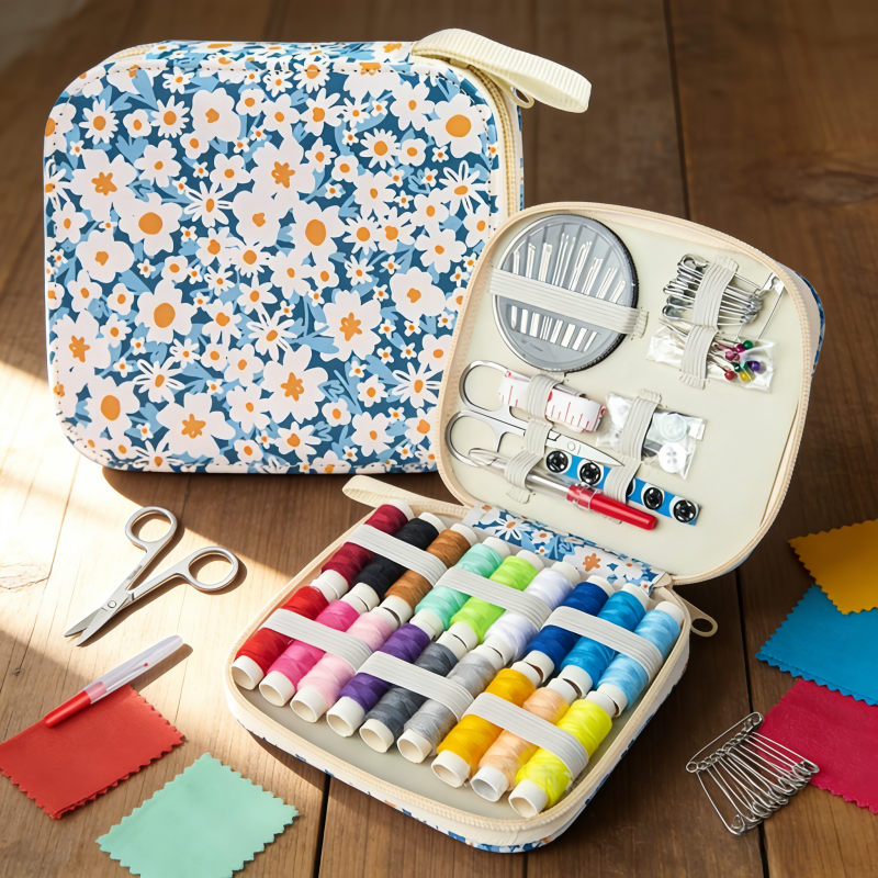 Mini Floral Sewing Kit Portabl - Travel Accessories To Sew のレビューと価格
