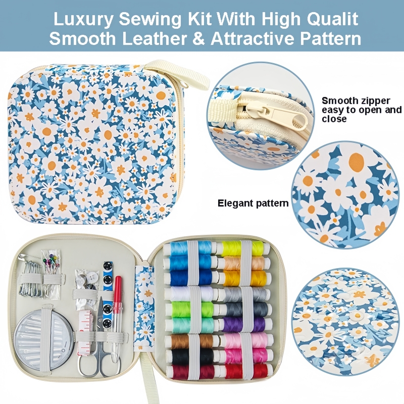 Mini Floral Sewing Kit Portabl - Travel Accessories To Sew のレビューと価格