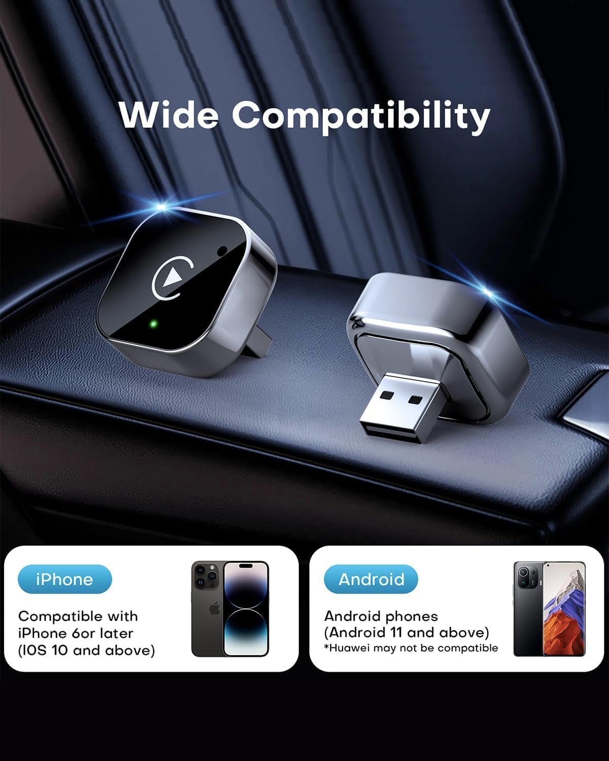 Wireless CarPlay & Android Aut - Travel Plug Type C のレビューと価格