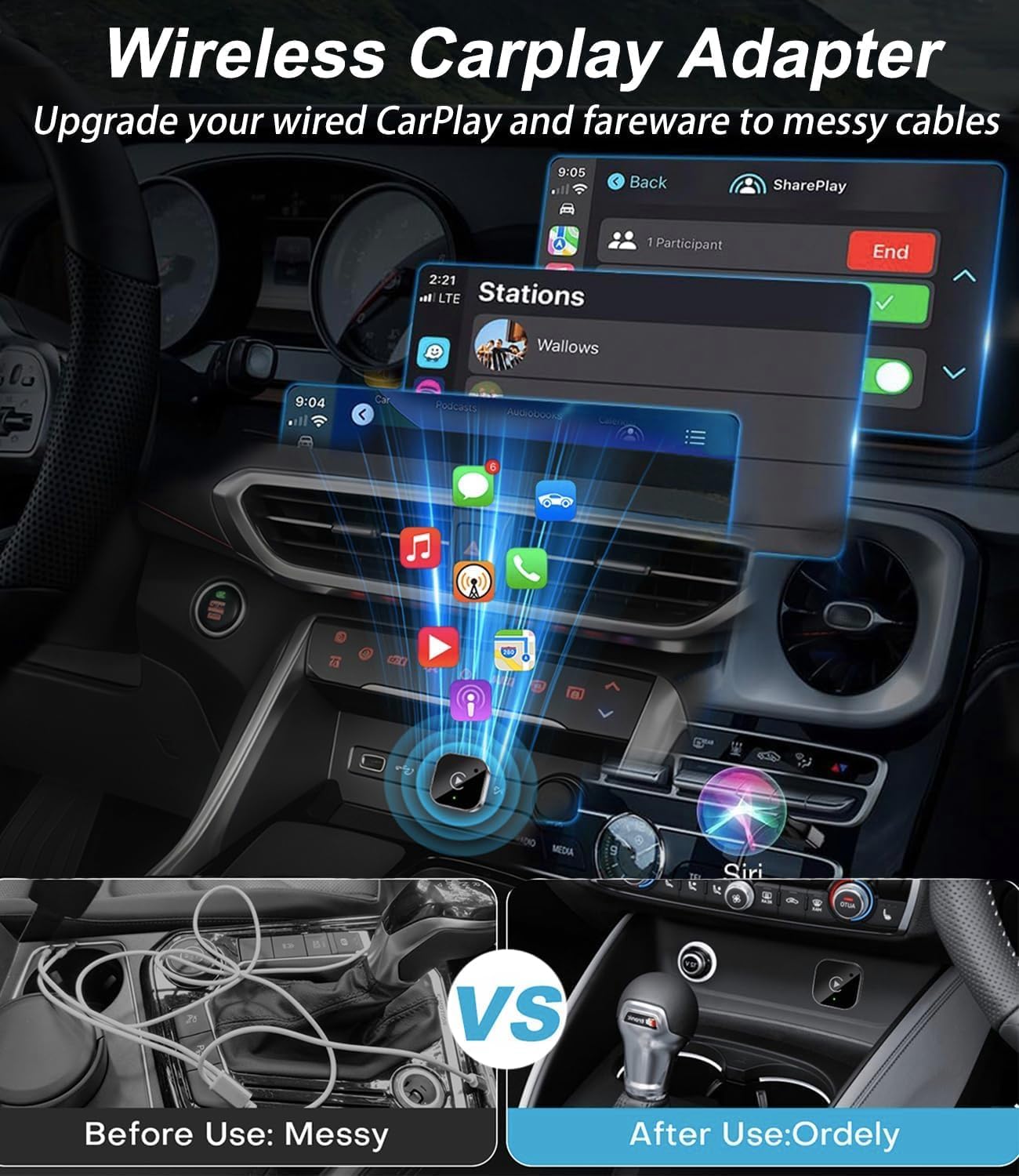 Wireless CarPlay & Android Aut - Travel Plug Type C のレビューと価格