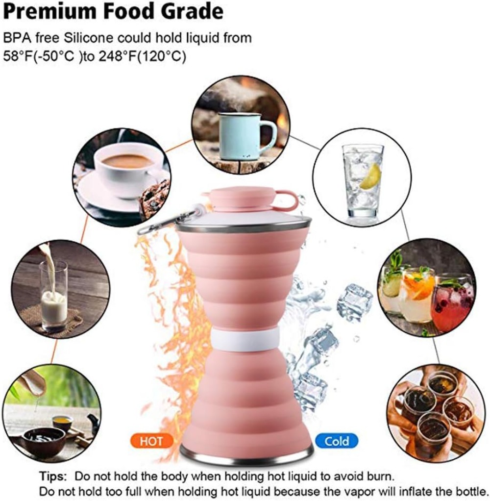 Collapsible Water Bottle, 17oz - Water Bottle Collapsible のレビューと価格