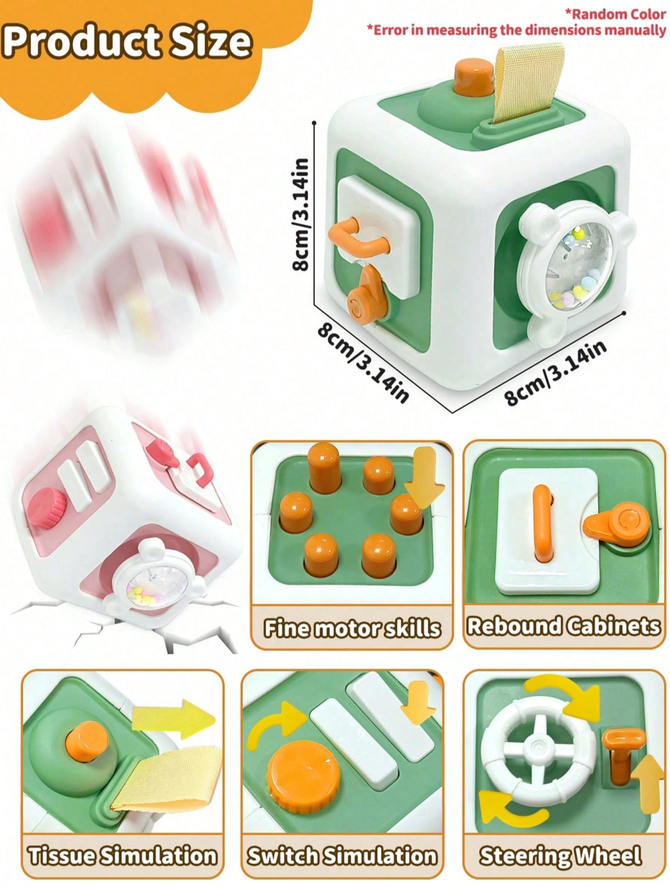 1pc Children's Busy Cube Senso - Travel Accessories Toddler のレビューと価格