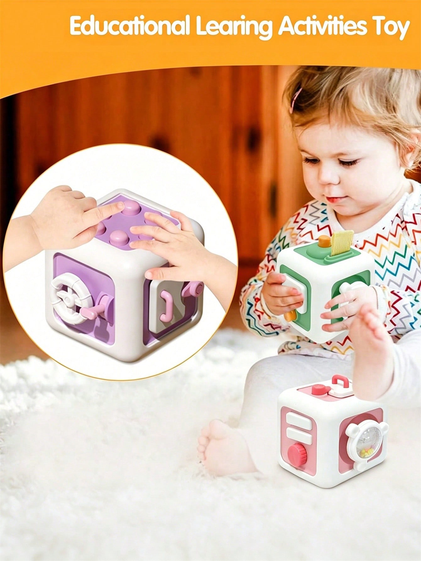 1pc Children's Busy Cube Senso - Travel Accessories Toddler のレビューと価格