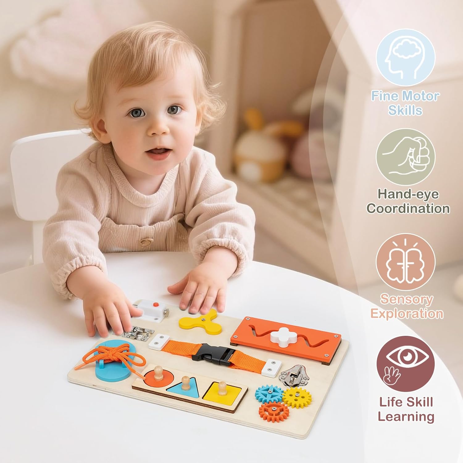 Montessori Busy Board for Todd - Travel Accessories Toddler のレビューと価格
