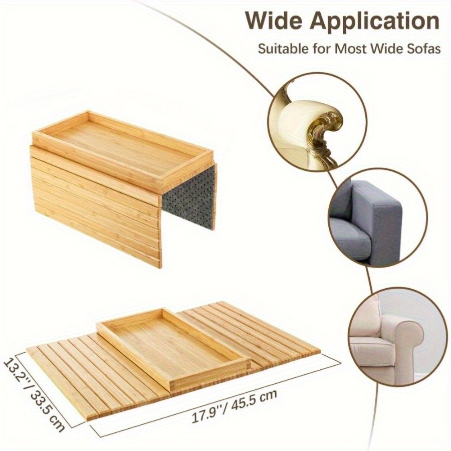 Sofa Arm Tray Table with Cup H - Water Bottle Collapsible のレビューと価格