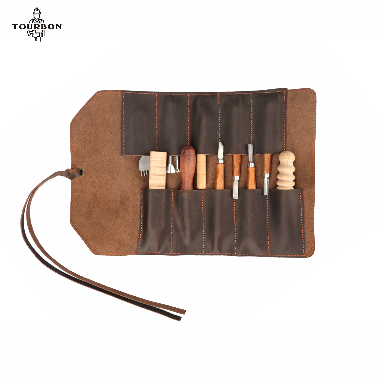 Tourbon Leather Tools Roll Up  - Travel Router Accessories のレビューと価格