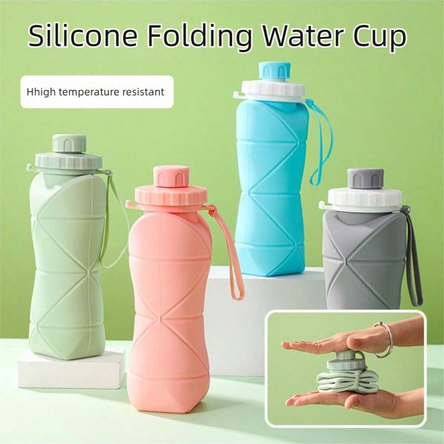 1Pc 600mlLarge Collapsible Sil - Water Bottle Collapsible のレビューと価格