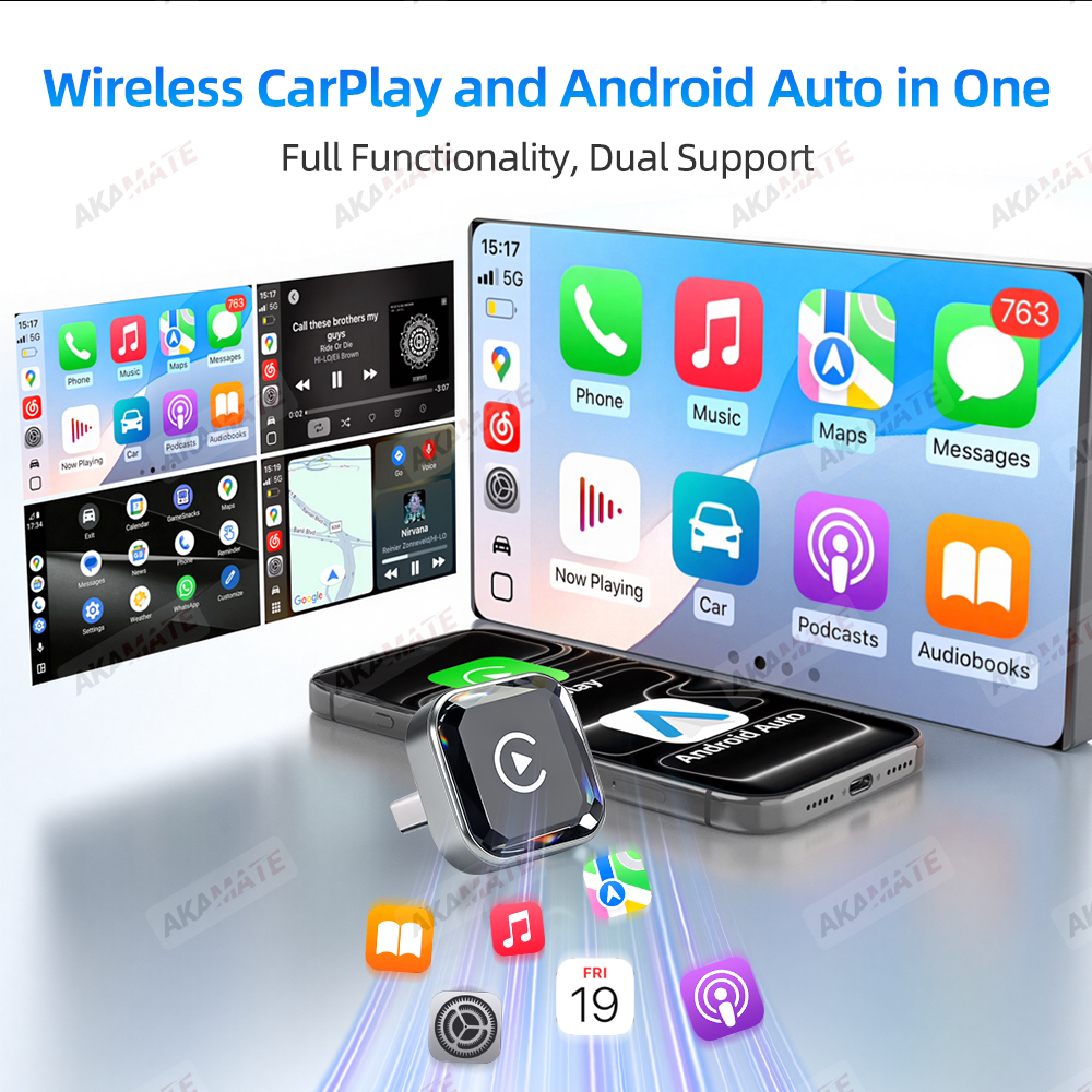 Wireless CarPlay Android Auto  - Travel Plug Type C のレビューと価格