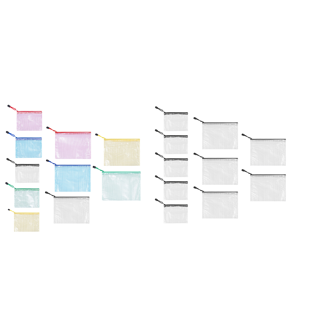 10Pcs Mesh Zipper Pouch A5 A6  - Travel Ziplock Bags のレビューと価格
