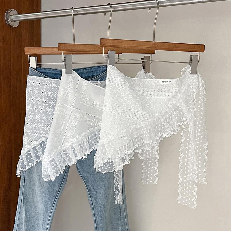 Retro Lace Trim Scarf Women Tr - Travel Accessories Neck のレビューと価格