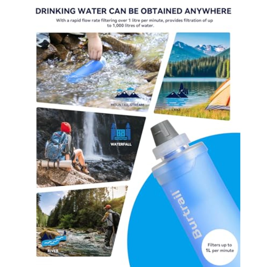 Outdoor Water Filter Bottle BP - Water Bottle Collapsible のレビューと価格